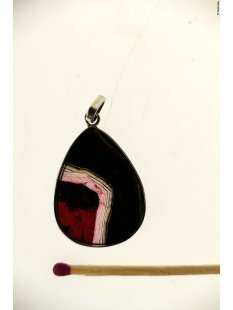 TSA76 Turmalin Scheibe als Anh&auml;nger gefasst in...