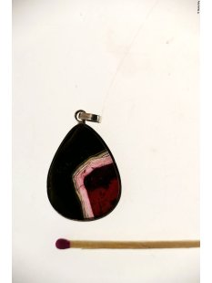 TSA76 Turmalin Scheibe als Anh&auml;nger gefasst in...