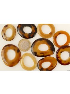 1 St&uuml;ck Horn Ring Glied Yak Horn gelb D 30 - 40 mm...