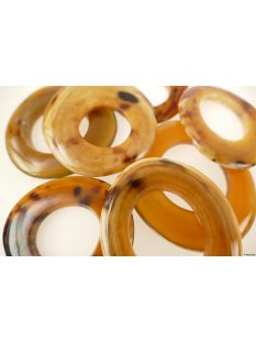 1 St&uuml;ck Horn Ring Glied Yak Horn gelb D 30 - 40 mm...