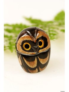 Hornfigur Schleiereule UHU rund stehend = Code A 4 cm