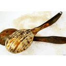 Horn Sch&ouml;pfl&ouml;ffel Reisl&ouml;ffel Afrika geschwungen antik matt poliert 28 cm = Code C