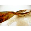 Horn Sch&ouml;pfl&ouml;ffel Reisl&ouml;ffel Afrika geschwungen antik matt poliert 28 cm = Code C