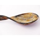 Horn Sch&ouml;pfl&ouml;ffel Reisl&ouml;ffel Afrika geschwungen antik matt poliert 28 cm = Code C