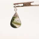 TSA100 Turmalin Scheibe als Anh&auml;nger gefasst in Silber 25 x 15 mm 9,5 ct.