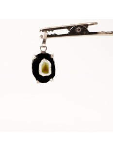 TSA105 Wassermelonen Turmalin Scheibe als Anh&auml;nger...