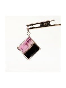 TSA106 Turmalin Scheibe als Anh&auml;nger gefasst in...