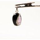 TSA108 Turmalin polychrome Scheibe als Anh&auml;nger gefasst in Silber 22 x 13 mm 11,9 ct.