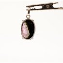 TSA108 Turmalin polychrome Scheibe als Anh&auml;nger gefasst in Silber 22 x 13 mm 11,9 ct.