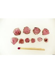 TSL123 Turmalin Rubellit Scheiben 10 St&uuml;ck aus einem Kristall 17,5 ct.
