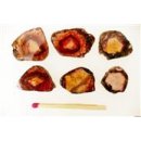 TSL135 Turmalin Querschnitte 6 polychrome Scheiben aus einem Kristall 56,6 ct.