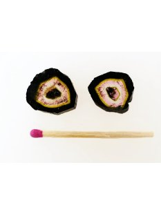 TSL140 Turmalin Rubellit Wassermelone Scheiben aus einem...