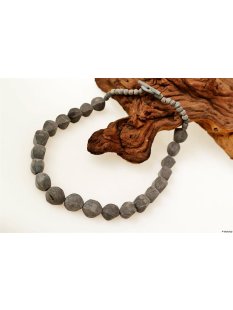 Hornkette Haba grau geschliffen 55 cmNaturschmuck BIO...