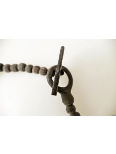 Hornkette Haba grau geschliffen 55 cmNaturschmuck BIO &Ouml;KO - 50 % reduziert