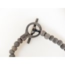 Hornkette Haba grau geschliffen 55 cmNaturschmuck BIO &Ouml;KO - 50 % reduziert