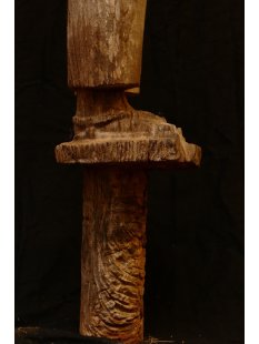 AL03 original AloAlo Grabpfosten der Mahafaly Mann mit Hut 120 cm 1910