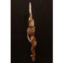 AL05 original AloAlo Fragment einer Grabstele der Sakalava antik nackte Frau 112 cm ca. 1900