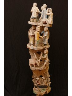 AL200 original und sehr selten AloAlo Grabstele Maroanaka Nr.1 ca. 1930  L&auml;nge 200 cm