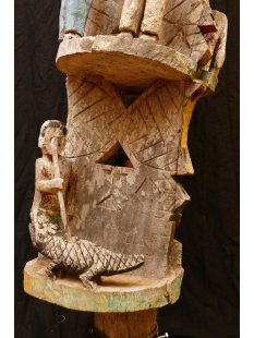 AL200 original und sehr selten AloAlo Grabstele Maroanaka Nr.1 ca. 1930  L&auml;nge 200 cm