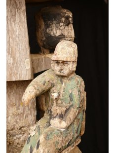 AL201 original und sehr selten AloAlo Grabstele Maroanaka Nr.2 ca. 1930  L&auml;nge 200 cm