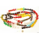 Recycling Plaste Perlen Strang vakana gasy -XS- 210 cm aus 120 Perlen 12 - 25 mm aus recyceltem Plastikabfall = Code H