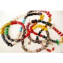 Recycling Plaste Perlen Strang vakana gasy -M- 300 cm aus 120 Perlen 25 - 45 mm aus recyceltem Plastikabfall = Code M