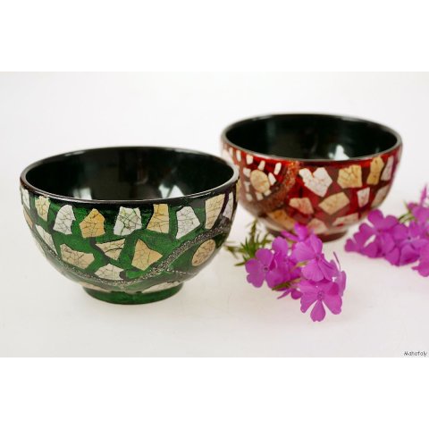 Vietnam Lackschale Bolan aus Holz mit Eierschalen belegt D: 11 cm = Code D