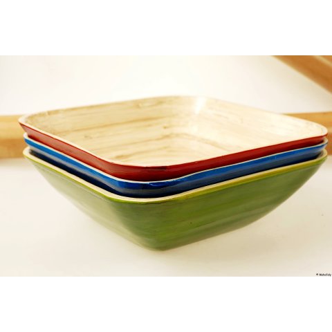 Vietnam Bambus Schale Fong aussen lebensmittelecht lackiert 24 cm = Code E