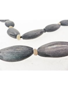 Hornkette Hariklato grau matt 50 cm = Code G