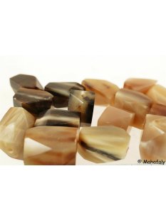 Hornperlen Naturfarben Caramel poliert 100 g. Freeform...