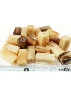 Hornperlen Naturfarben Caramel poliert 100 g. Form...