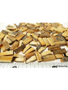 Hornperlen braun gebrannt seidenmatt 100 g Form Blockstab...