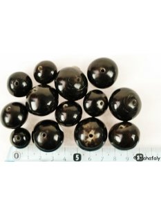 Hornperlen schwarz poliert 100 g Kugel Sphere 10 - 30 mm