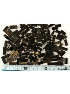 Hornperlen schwarz poliert 100 g Stab Cuboid 10 - 30 mm