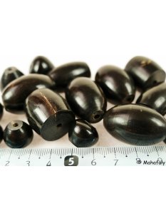 Hornperlen schwarz poliert 100 g Walze Zylinder 10 - 20 mm