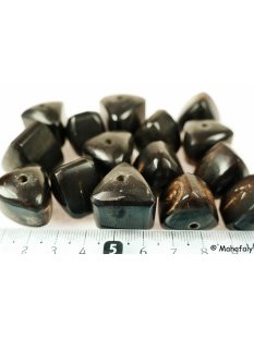 Hornperlen schwarz poliert 100 g Dach 20 mm