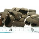 Hornperlen schwarz poliert 100 g Platte rechteckig 20 - 30 mm