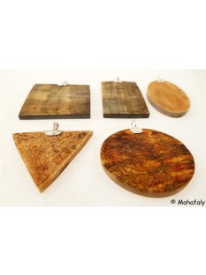 Horn Anh&auml;nger Amanda 4 cm Farbe antikbraun in 5 Formen mit Sterling Silber&ouml;se = Code C