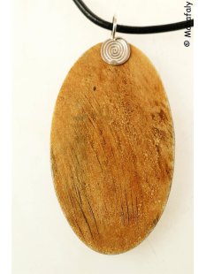 Horn Anh&auml;nger Amanda 4 cm Farbe antikbraun in 5 Formen mit Sterling Silber&ouml;se = Code C