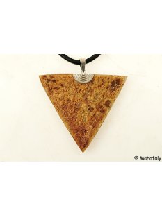 Horn Anh&auml;nger Amanda 4 cm Farbe antikbraun in 5 Formen mit Sterling Silber&ouml;se = Code C