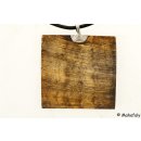 Horn Anh&auml;nger mit Silber&ouml;se Amanda antik 4 cm = Code C rund