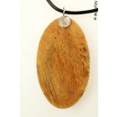 Horn Anh&auml;nger mit Silber&ouml;se Amanda antik 4 cm = Code C dreieckig