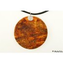 Horn Anh&auml;nger mit Silber&ouml;se Amanda antik 4 cm = Code C dreieckig