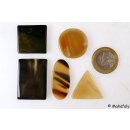 Hornplatten 25 mm in 4 Formen poliert einfarbig 2. Qualit&auml;t - 50 %