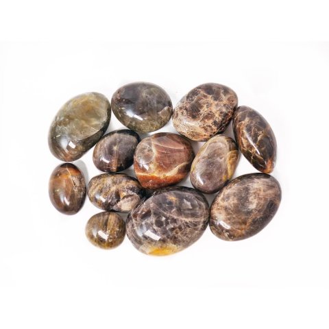 1 kg Handst&uuml;cken Handschmeichler Trommelstein Madagaskar Feldspat Mikroklin poliert