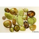 1 kg Handst&uuml;cken Handschmeichler Trommelstein  Madagaskar Opal gr&uuml;n Prasopal poliert