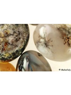 1 kg Handst&uuml;cken Handschmeichler Trommelstein Madagaskar Moosachat poliert Heilstein Edelstein getrommelt Steinheilkunde