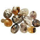 1 kg Handst&uuml;cken Handschmeichler Trommelstein Madagaskar Moosachat poliert Heilstein Edelstein getrommelt Steinheilkunde