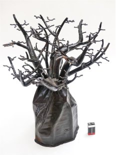 1 St&uuml;ck &Ouml;lfass Blech Deko Baobab 55 cm...