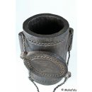 Zafimaniry Grafik Reisbeh&auml;lter, Honigfass, Vorratsr&ouml;hre 25 cm zeitgen&ouml;ssisch